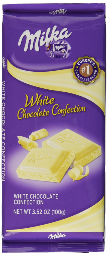Milka White Chocolate, 3.52-Ounce Bars (Pack Of 10)