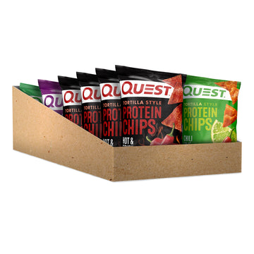 Quest Nutrition Tortilla Style Protein Chips, Spicy Variety Pack, Chili Lime, Hot & Spicy, & Spicy Sweet Chili, 12 Count (3 Each