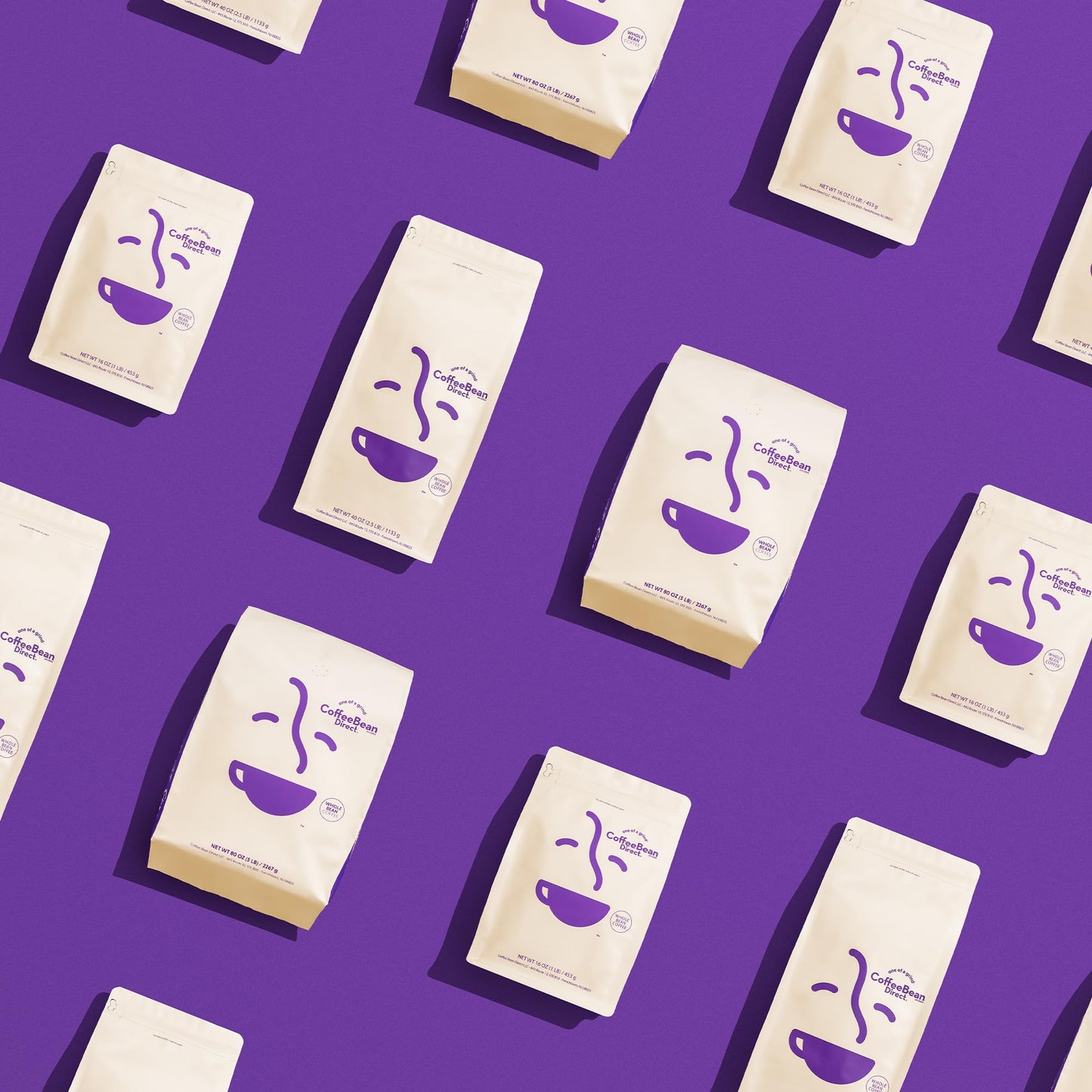 Coffee Bean Direct Dark Brazilian Santos Whole Bean Coffee, Dark Roast, 80 Ounce (5 Pound Bag), Pack of 1