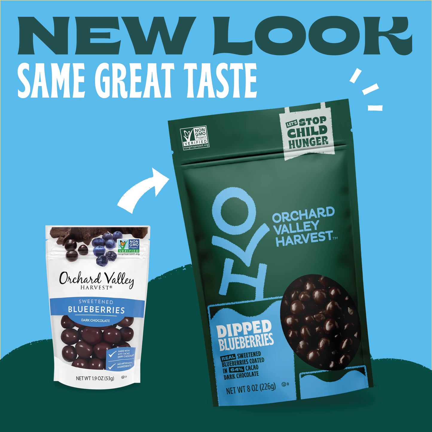 Orchard Valley Harvest Dark Chocolate Dipped Blueberries, 8 Oz (Pack Of 1), Made With Real Sweetened Blueberries, Gluten Free, N
