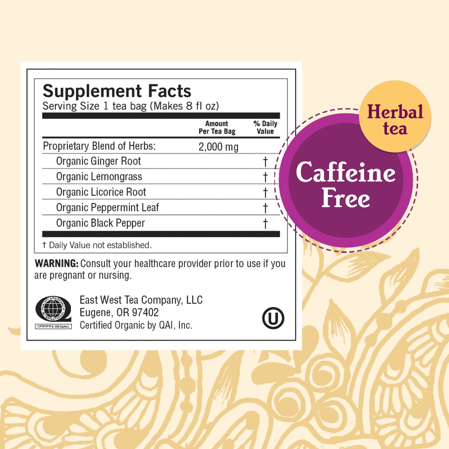 Yogi Tea Ginger - 16 Bags per Pack (4 Packs) - Organic Digestive Support Tea - Includes Ginger Root, Lemongrass, Licorice Root,