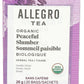 Allegro Tea, Organic Peaceful Slumber Tea Bags, 20 Ct