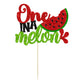 Gyufise 1Pc Watermelon 1St Birthday Cake Topper Glitter One In A Melon Cake Pick For Summer Fruit Watermelon Themed First Birthd