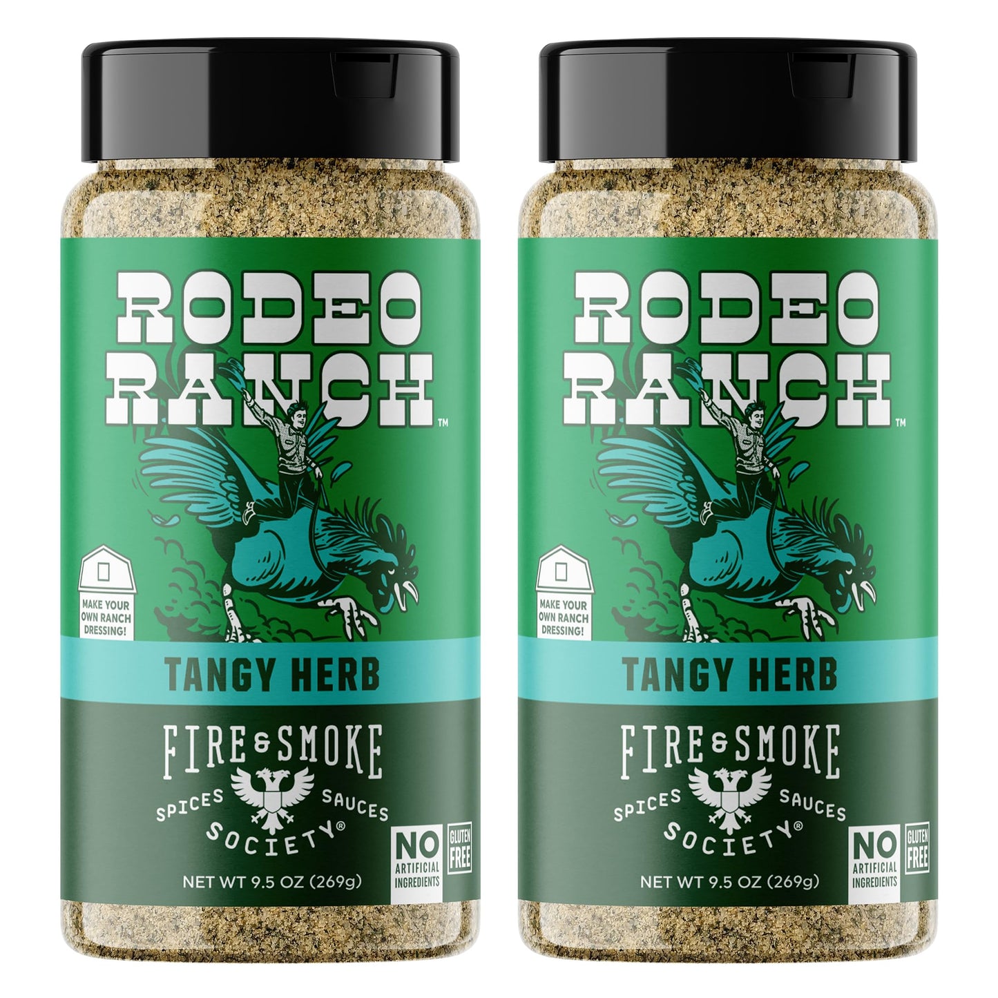 Fire & Smoke Society BBQ Chicken Seasoning 9.5 oz (2-Pack) - Perfect for Chicken, Pork, Fish, Vegetables with Buttermilk & Herbs