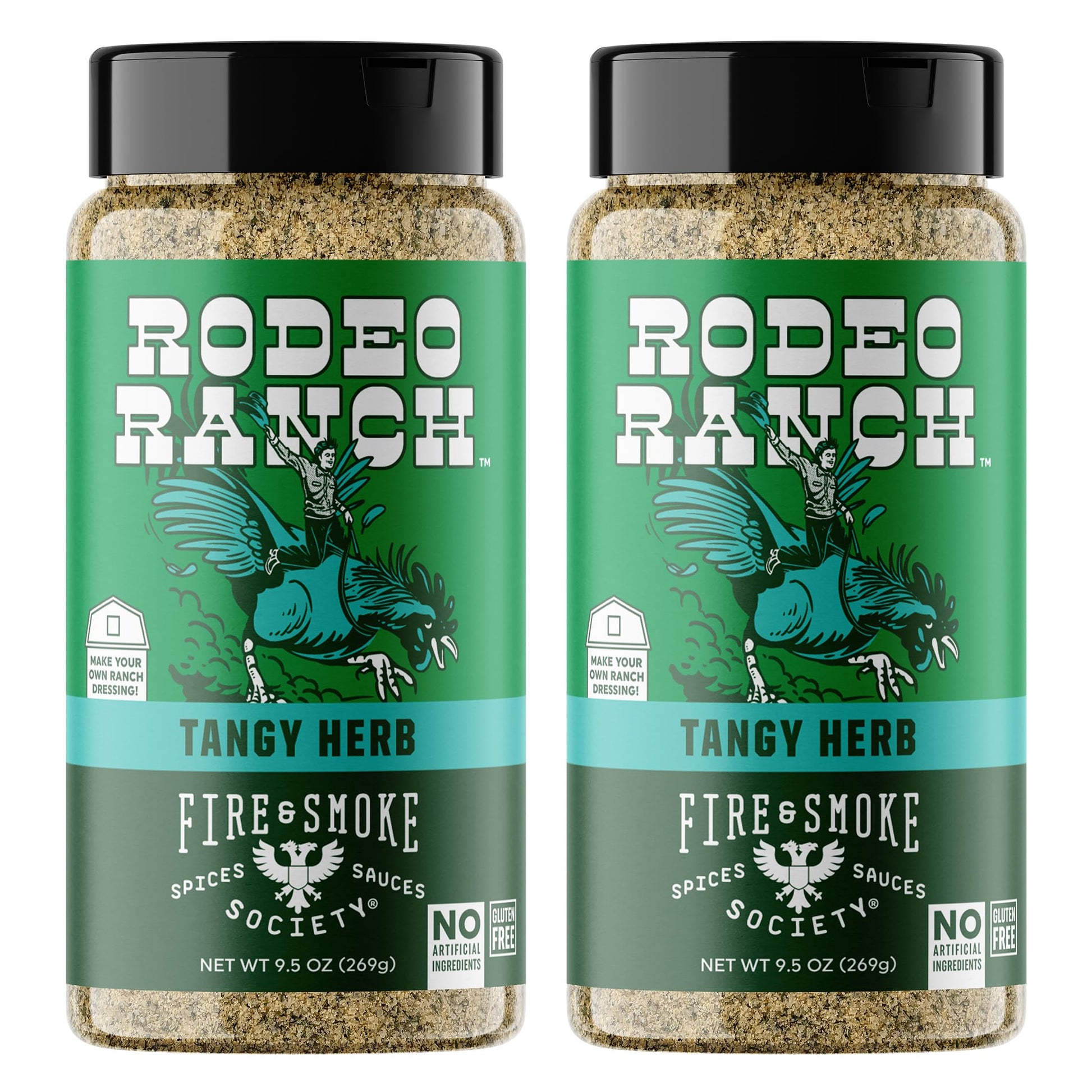 Fire & Smoke Society BBQ Chicken Seasoning 9.5 oz (2-Pack) - Perfect for Chicken, Pork, Fish, Vegetables with Buttermilk & Herbs