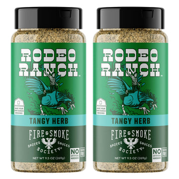 Fire & Smoke Society BBQ Chicken Seasoning 9.5 oz (2-Pack) - Perfect for Chicken, Pork, Fish, Vegetables with Buttermilk & Herbs