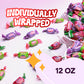 Bubblegum - 12 OZ Bag - Chewing Gum for Kids- Grape, Apple, Watermelon - Individually Wrapped - Great for Party Favors, Goody Ba