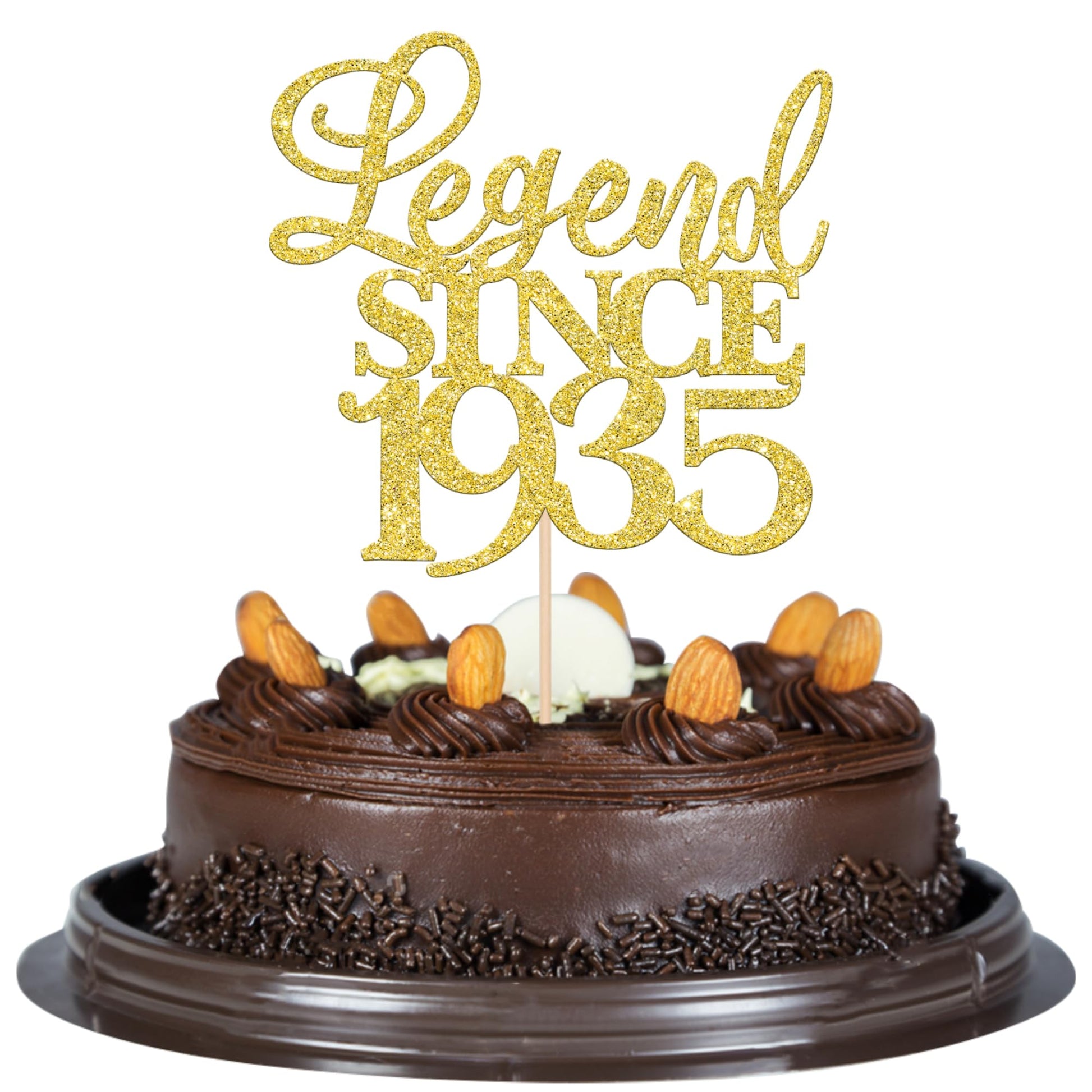 Rsstarxi Cake Topper, Gold Glitter, 90th Birthday Decoration, Model XM310-gold 1933