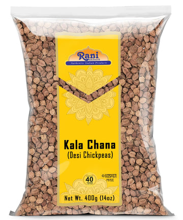 Rani Kala Chana (Desi Chickpeas Chana with skin)14oz (400g) ~ All Natural | Gluten Friendly | NON-GMO | Kosher | Vegan | Indian 