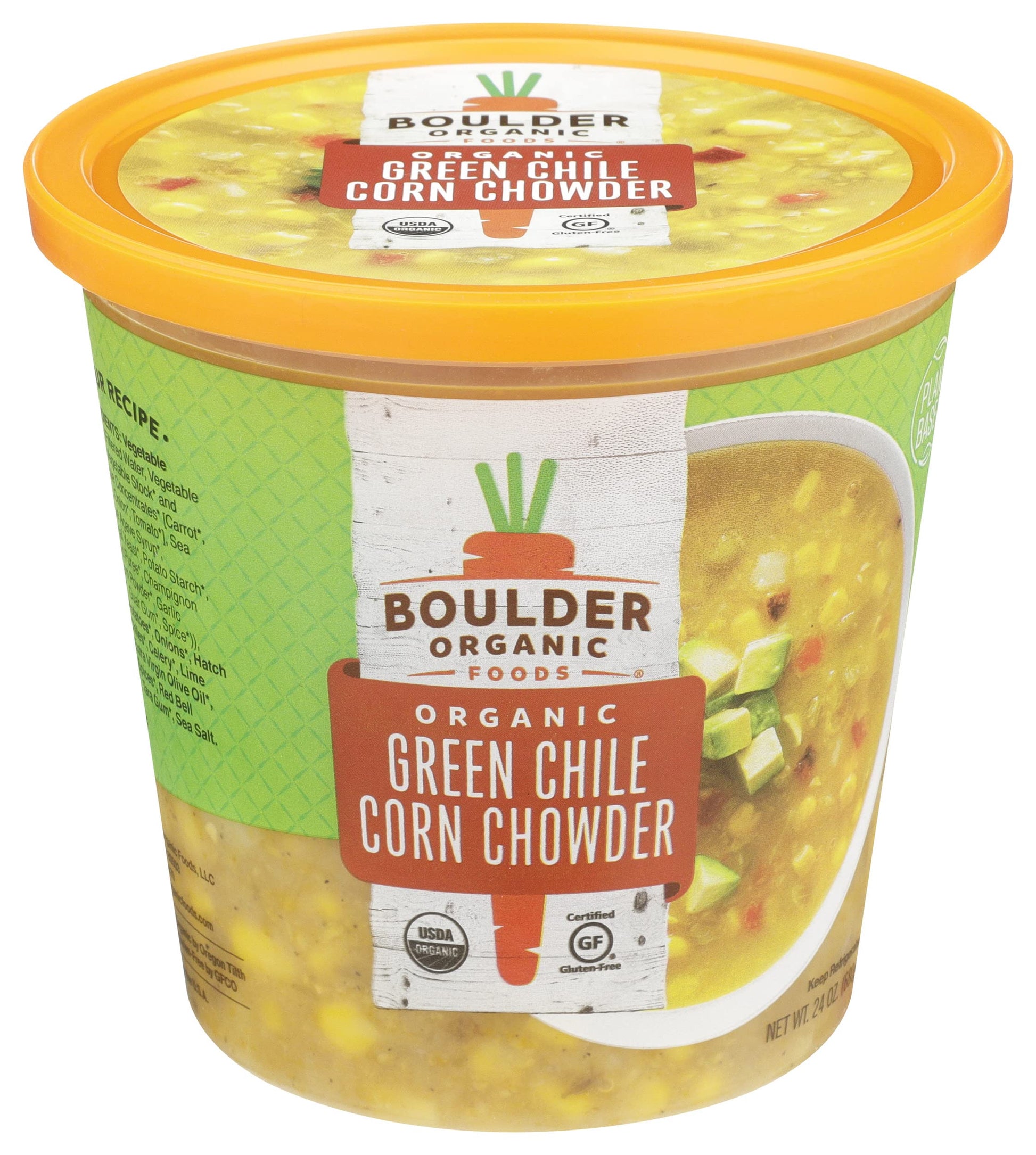 Boulder Organic Foods, Green Chile Corn Chowder, 24 Ounce