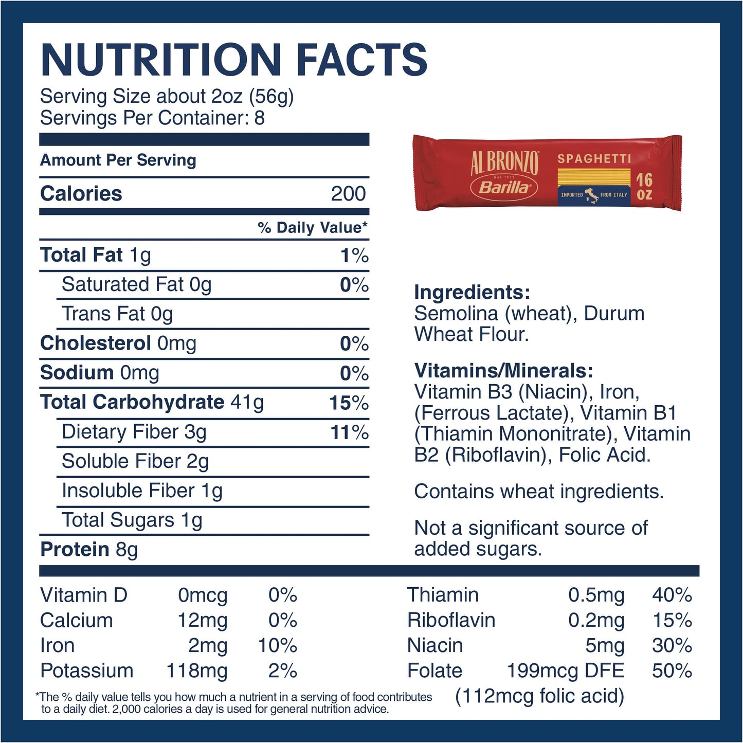 Barilla Al Bronzo Spaghetti Pasta (1 lb)  Bronze Cut Pasta Created fromwell-made Durum Wheat  Imported from Italy  Non-GMO  Kosher