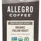 Allegro Coffee Organic Italian Roast Ground Coffee, 12 Oz