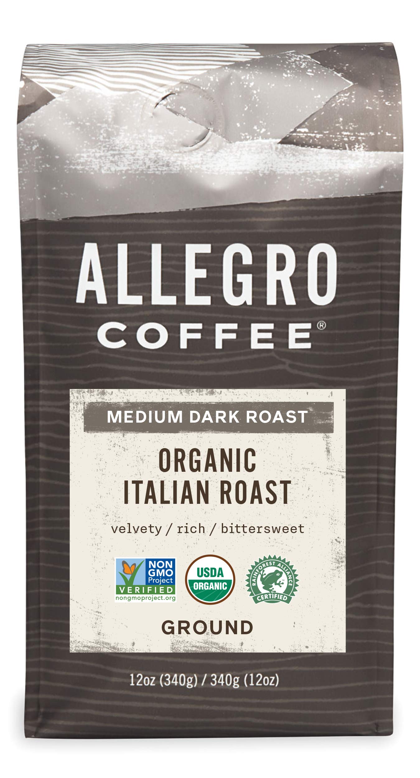 Allegro Coffee Organic Italian Roast Ground Coffee, 12 Oz