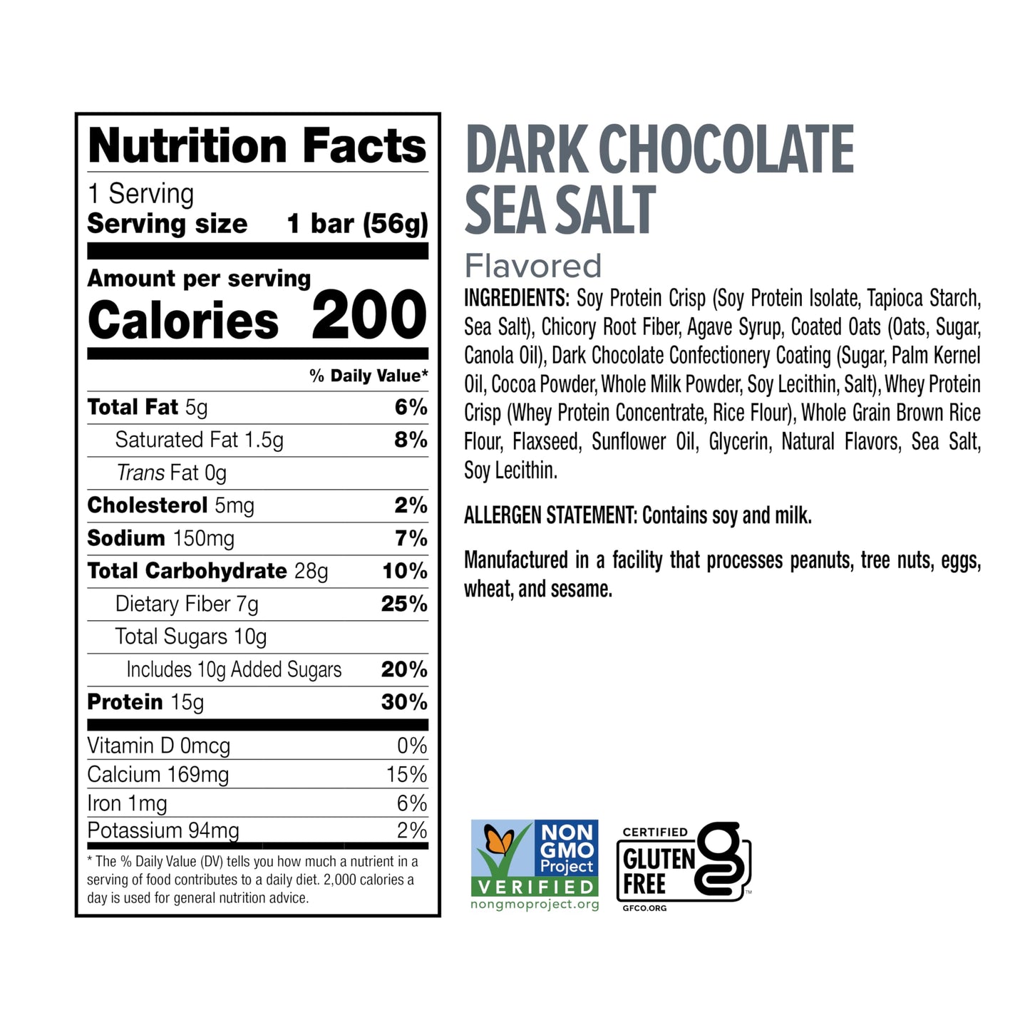 Ready® Protein Bars – High-Protein Snack With 15G Whey Protein, With Flaxseeds And Omega-3S For Sustained Energy, Supports Lean Muscle And Recovery, No Artificial Sweeteners – Dark Chocolate Sea Salt, 12-Pack