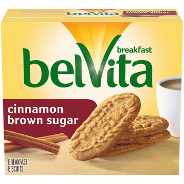 belVita Cinnamon Brown Sugar Breakfast Biscuits, (4 Biscuits Per Pack) 1.76 Ounce (Pack of 5)