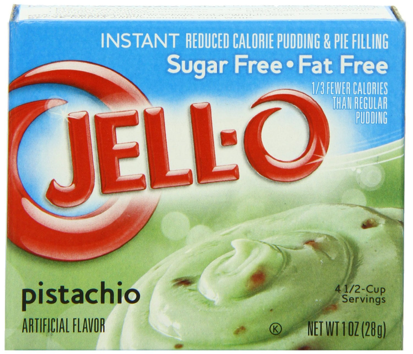 Jell-O Sugar-Free Pistachio Instant Pudding Mix (1 Ounce (Pack of 12))