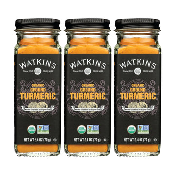 Watkins Organic Turmeric, 2.4 Ounce Jar, 3-Pack