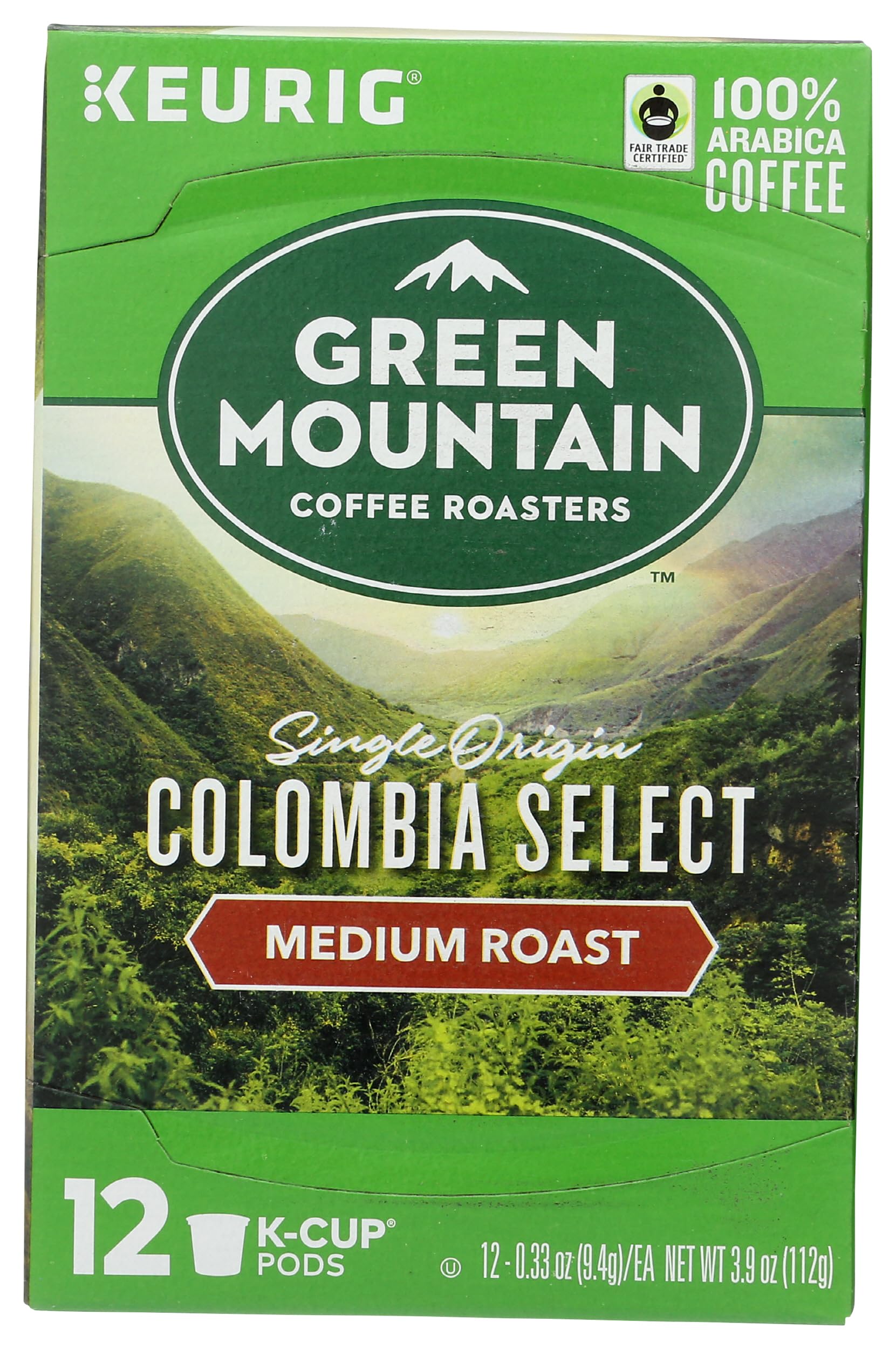 Green Mountain Coffee Roasters Colombia Select Keurig Single-Serve K-Cup Pods, Medium Roast Coffee, 12 Count