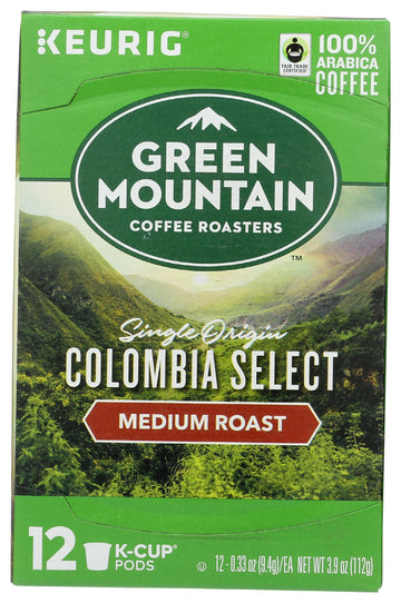 Green Mountain Coffee Roasters Colombia Select Keurig Single-Serve K-Cup Pods, Medium Roast Coffee, 12 Count