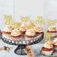 ZHUOWEISM 30PCS Cupcake Toppers for 21st Birthday Decorations Gold