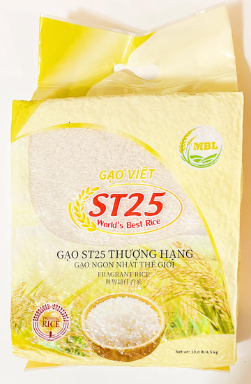 Vietnamese Top-Grade Rice Gao Viet St25 Top-Grade Fragrant Rice  10 Lb (4.5 Kg)