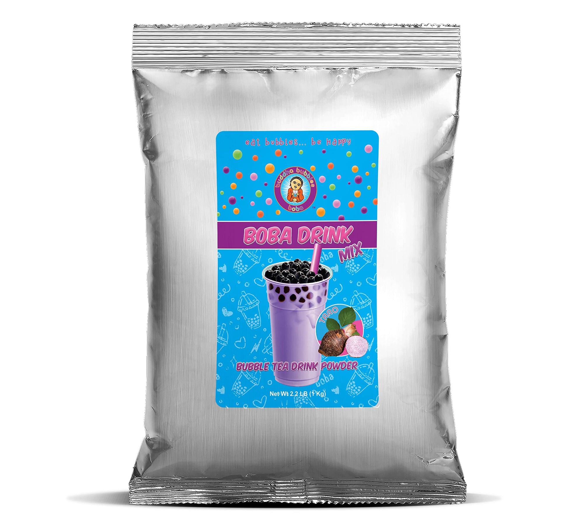 Buddha Bubbles Boba Premium TARO Boba Tea Drink Mix Powder 1 Kilo (35.2 Oz) Lavender