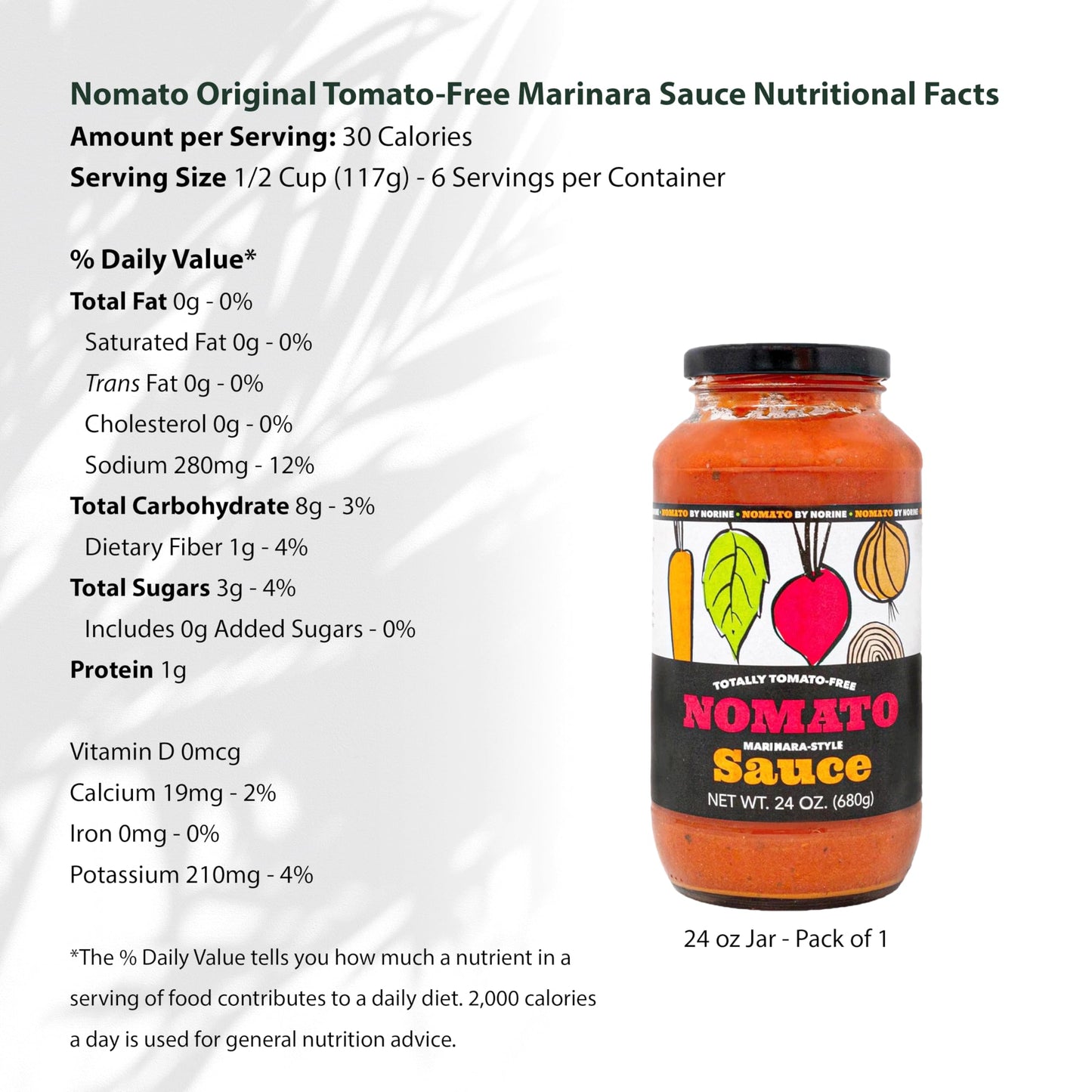 Nomato Bundle Pack Nomato- The Original Tomato Free Marinara Pasta Sauce (24 oz jar) + Nomato - The original all-natural tomato-