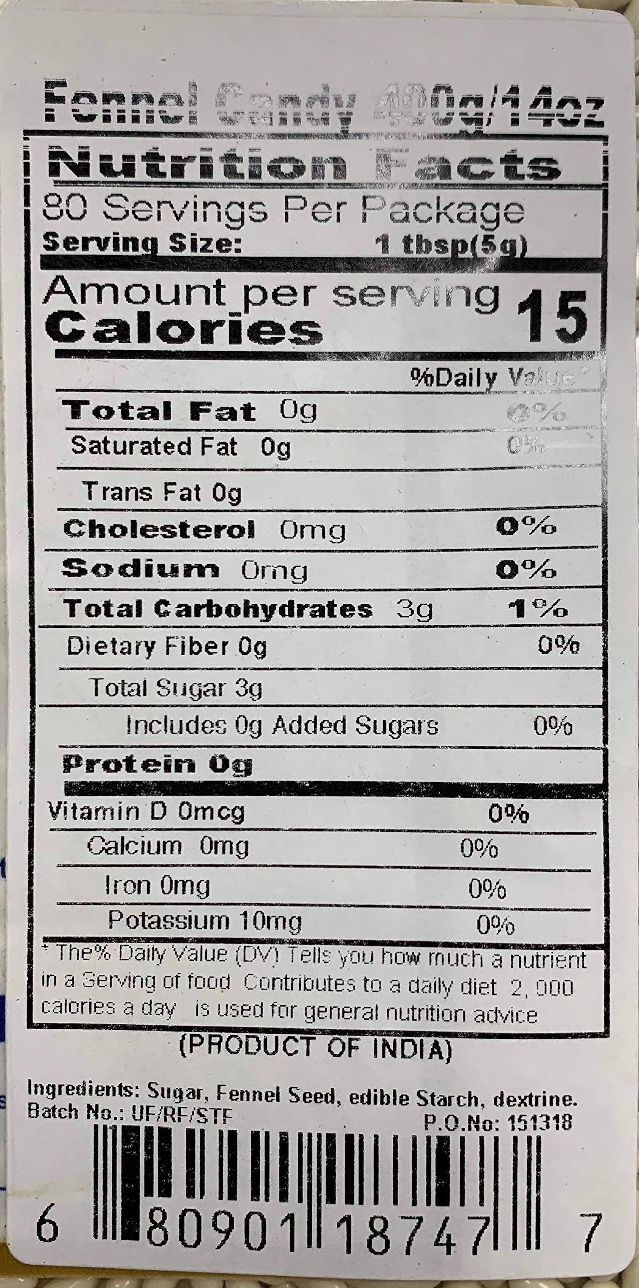 Rani Sugar Coated Fennel Candy 14Oz (400G) No Color ~ Indian After Meal Digestive Treat | Vegan | Gluten Friendly | Non-Gmo | Indian Origin