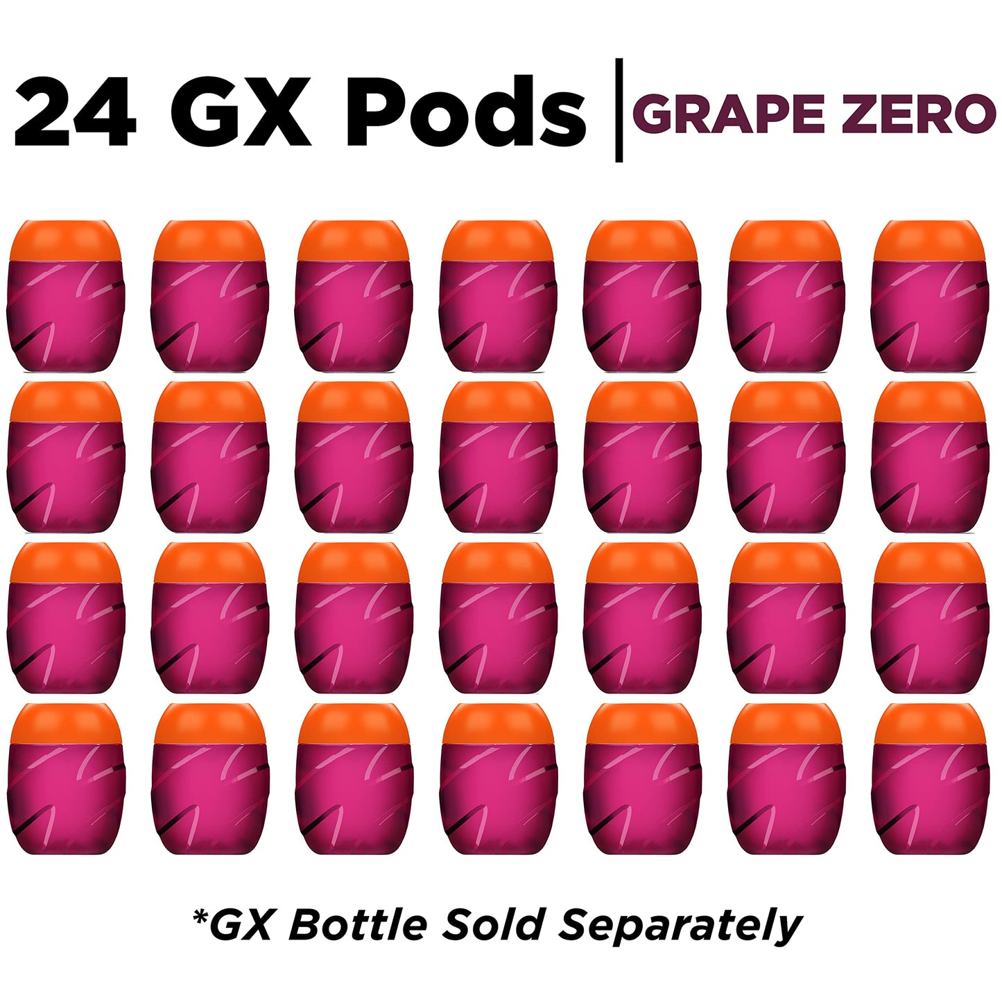 Gatorade Gx Hydration System - Non-Slip Squeeze Bottles & Drink Pods, 13 Fl Oz (Pack of 6), Zero Sugar, G  (24ct)