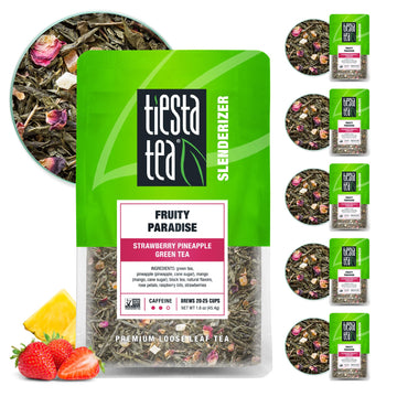Tiesta Tea - Fruity Paradise | Loose Leaf | Strawberry Pineapple Green Tea | Premium Blend | Medium Caffeinated Green Blend | Ma
