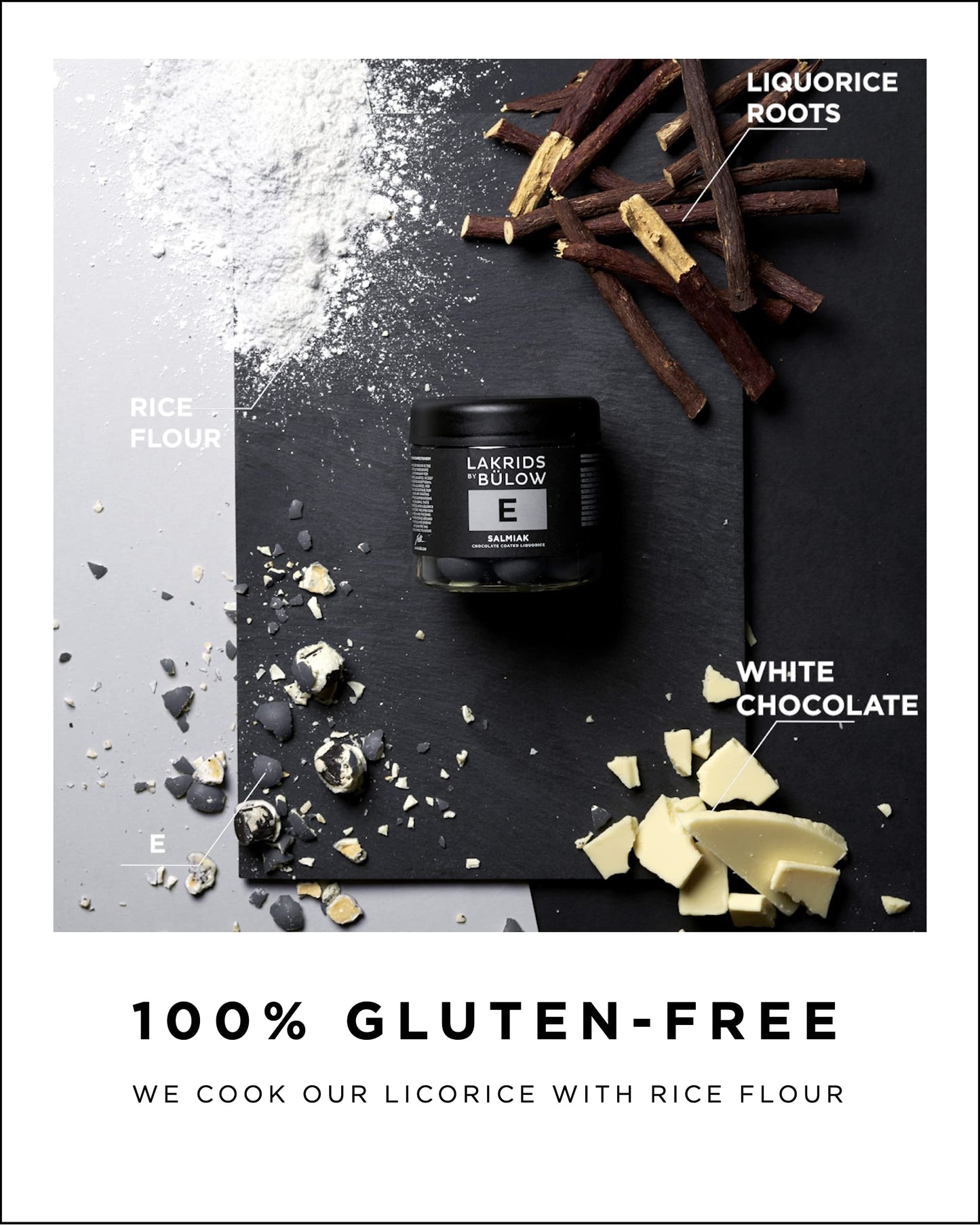 Lakrids By Blow - E - Slamiak - 4.4 Oz - Chocolate Coated Gourmet Licorice - Authentic Scandinavian Candy Produced In Denmark