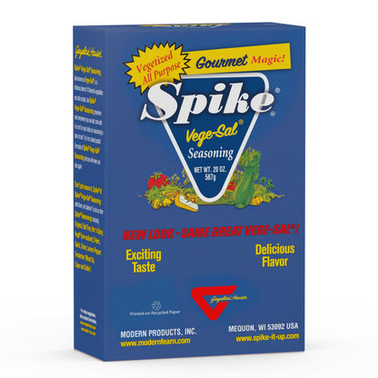 Spike Vege-Sal All-Purpose Seasoning, All Natural, Low Sodium, No Sugar, No MSG, Zero Calories, Vegan, For Healthy Cooking, 20 O