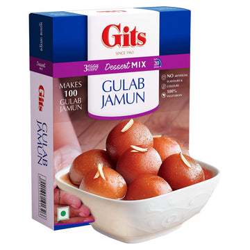 Gits Instant Gulab Jamun Dessert Mix, Makes 100 Per Pack, Pure Veg, Delicious Indian Dessert And Mithai (Pack Of 2, 500G Each),