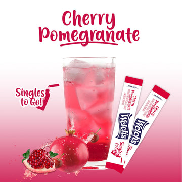 SINGLES TO GO! Welchs Singles To Go Variety Pack, Powdered Drink Mix, 30 Servings, 4 Flavors: G , Passion Fruit, Strawberry Peach, Cherry Pomegranate