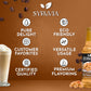 Syruvia Butterscotch Coffee Syrup - 25.4 Fl Oz Enhanced Coffee Flavoring Syrup - Kosher Coffee Syrups, Gluten Free, No Coloring, Perfect For Drinks, Soda, Shakes, And More With Pump