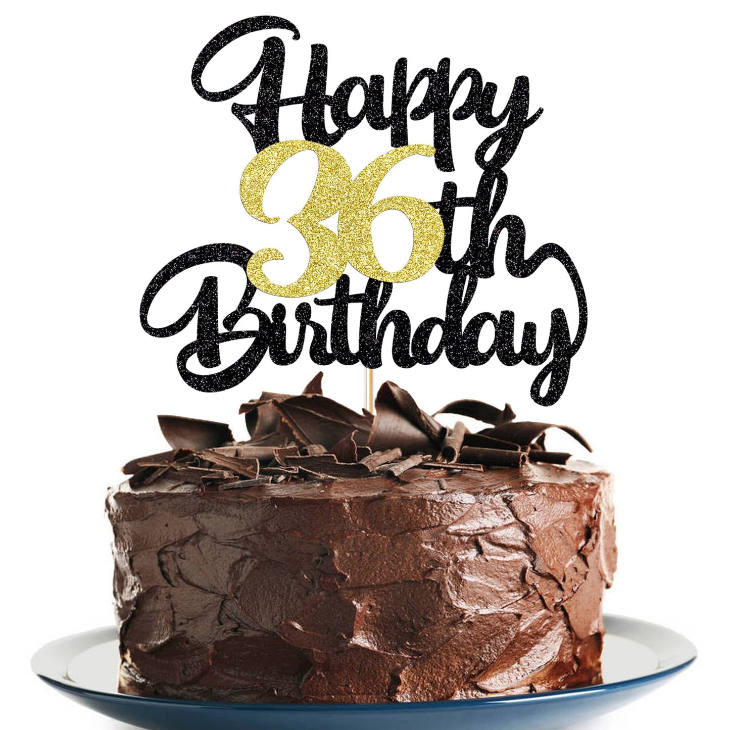 Klionjor 36Th Happy Birthday Cake Topper Happy Birthday Cake Decoration 36Th Birthday Party Decoration Gift Plugin