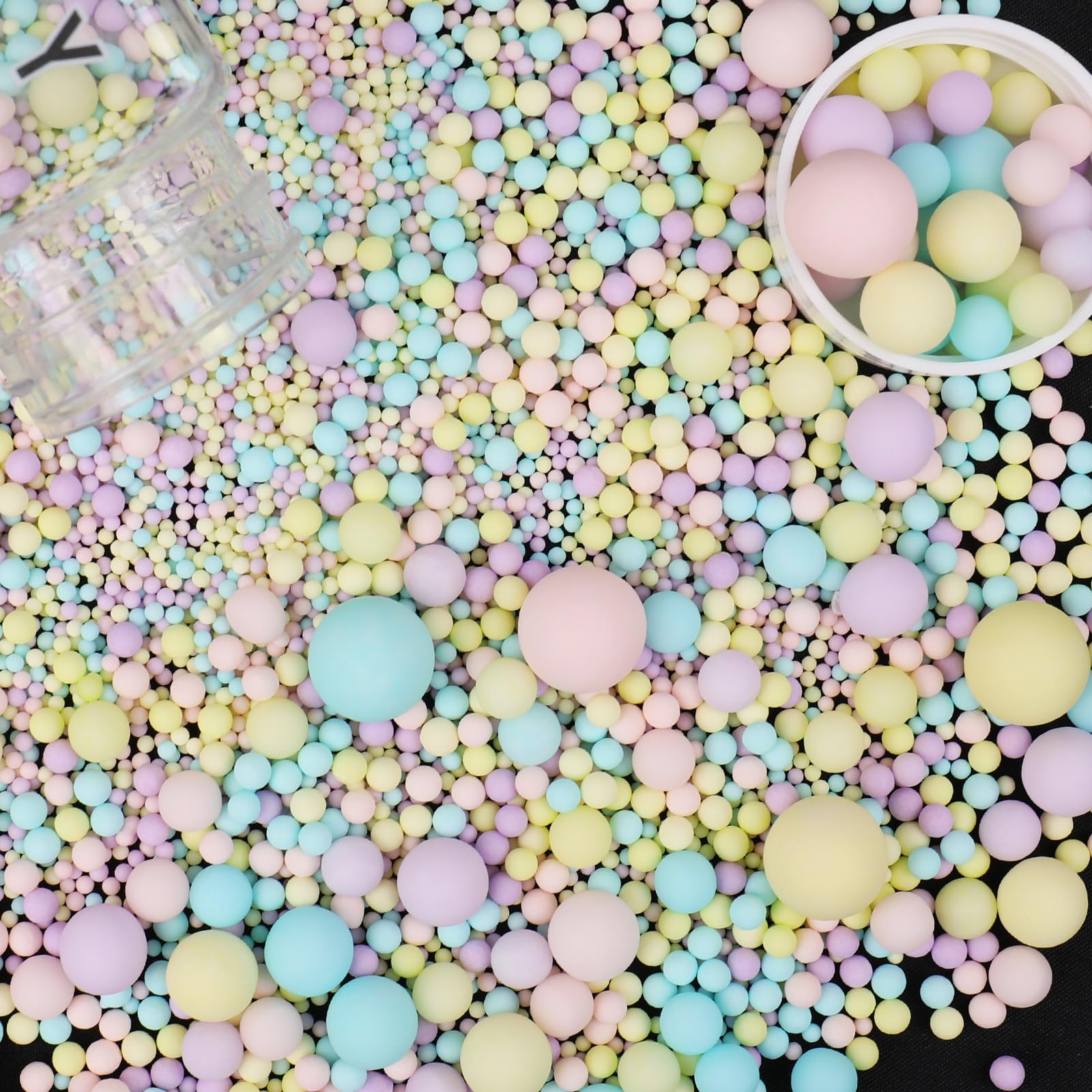 Sprinkles for Cake Decorating, Pastel Pearl Sprinkles Mix for Ice Cream, Cupcake, Baking, Cookies, Cake toppings