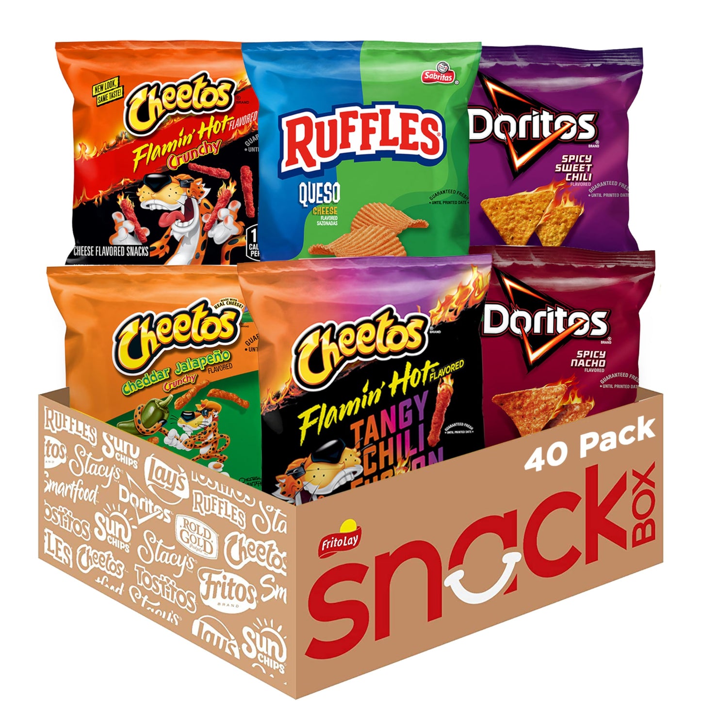 Frito Lay Cheesy Spicy Sweet Variety Pack, 1 Ounce (Pack of 40)