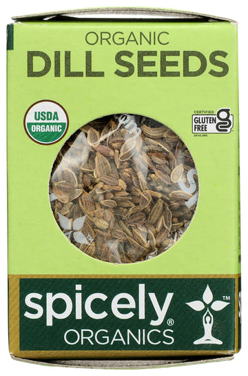Spicely Organic Dill Seeds Whole 0.35 Ounce Ecobox Certified Gluten Free