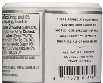 SAN FRANCISCO SALT CO Organic Rosemany Lemon Sea Salt, 4 OZ