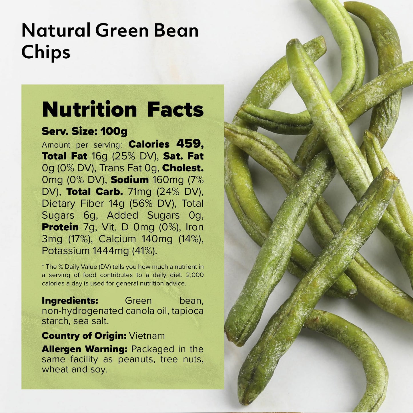Nuts U.S. - Green Bean Chips | Sea-Salted | 100% Natural | Delicious And Fresh | Bulk Chips!!! (2.2 Lbs)