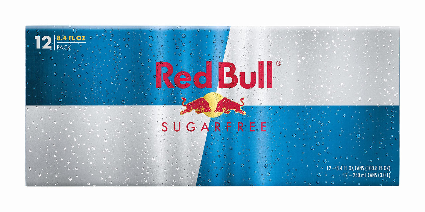 Red Bull Sugar Free Energy Drink, 80mg Caffeine, Taurine & B Vitamins, 8.4 Fl Oz, Pack of 24 (2x12 Cans)