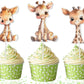 10 Pcs Party Giraffe Jungle Animal Cupcake Toppers - Add A Touch Of Wild Elegance To Your Treats!