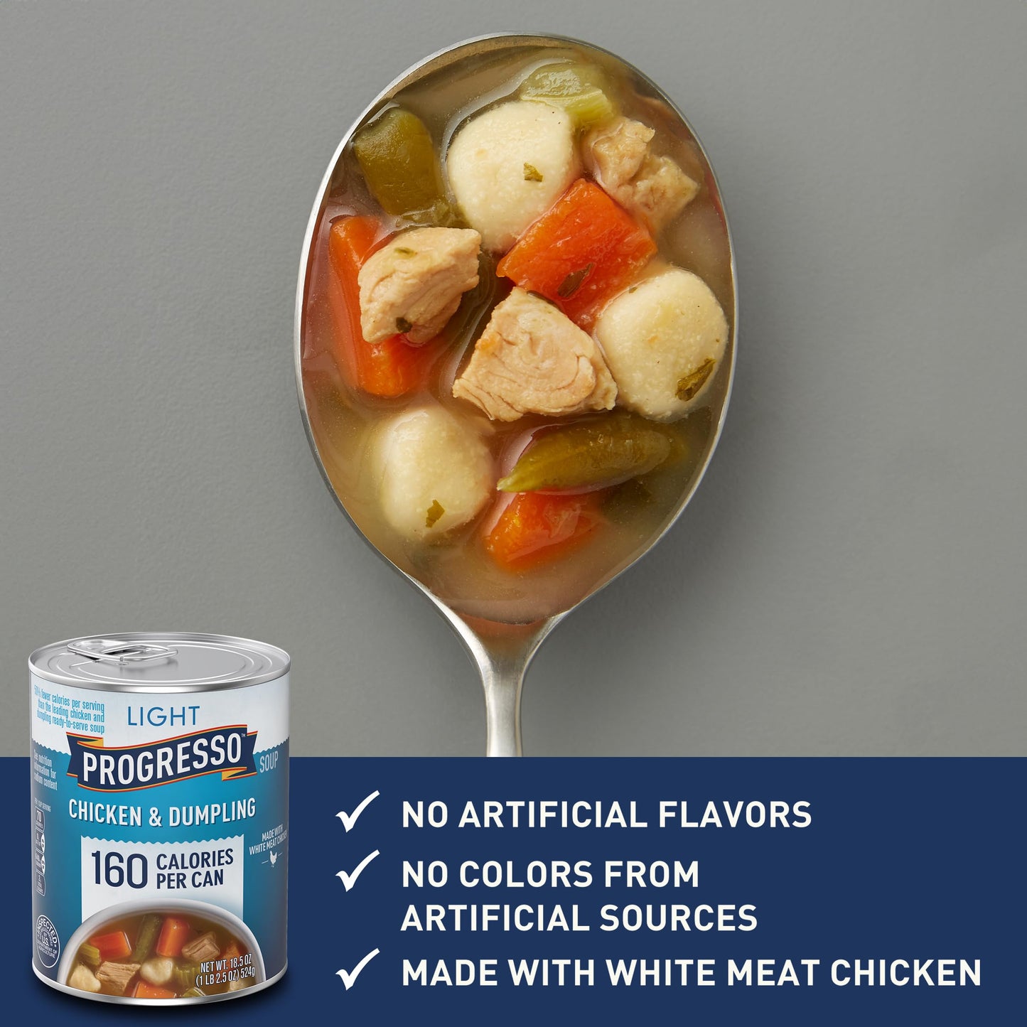 Progresso Light, Chicken & Dumpling Soup, 18.5 oz. (Pack of 12)