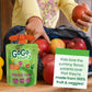 GoGo SqueeZ Fruit & VeggieZ Variety Pack  Pedal Peach and Boulder Berry  3.2 oz (Pack of 20)  Unsweetened Snacks for Kids  Gluten Free  Nut Free  Dairy Free  Recloseable Cap  BPA Free Pouches