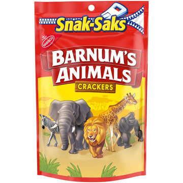 Barnums Animal Crackers, Snak-Saks, 8 oz