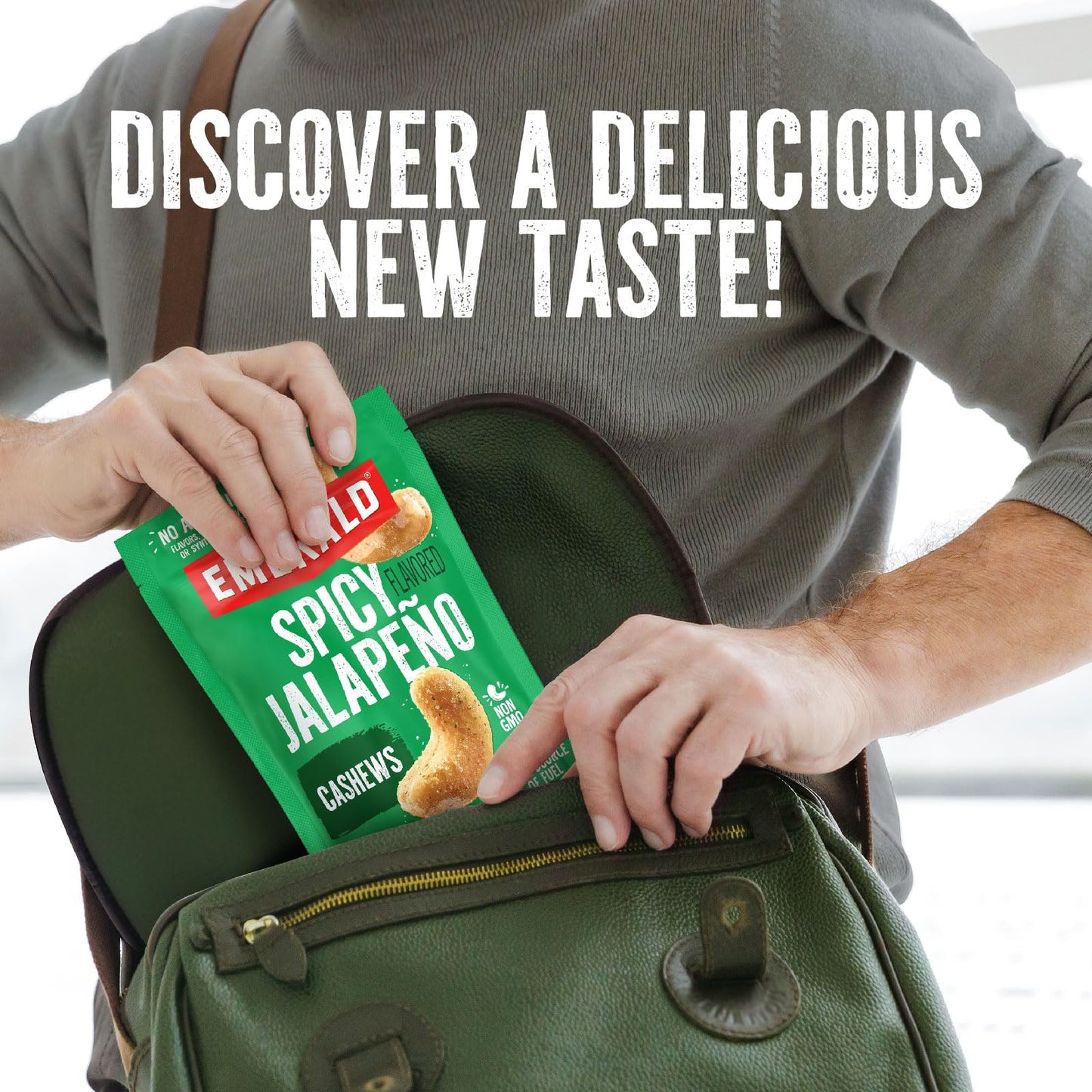 Emerald Nuts  Jalapeno Cashews  5 Oz Resealable Bag