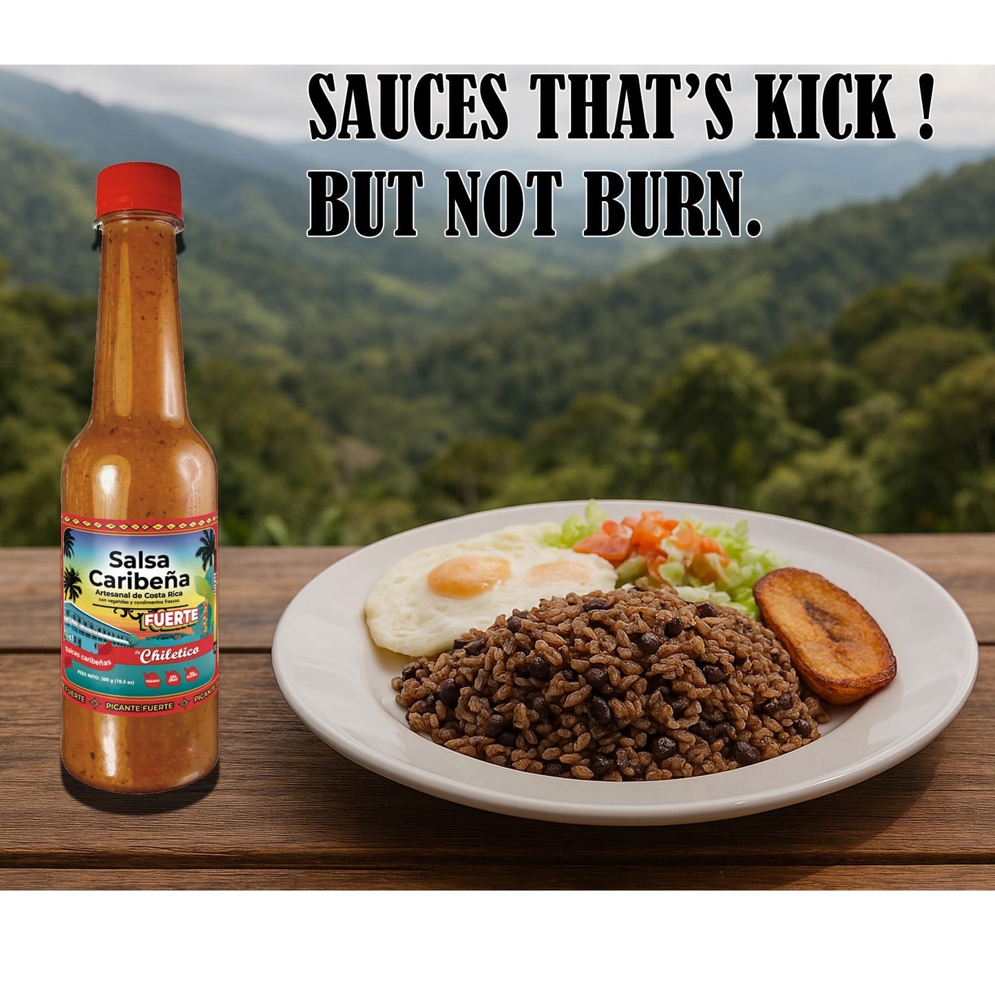 Chiletico Caribbean Hot Sauce Gift Set - Artisan Costa Rican handcrafted -Puerto Lim  n Inspired - Natural Ingredients - 4-Pack