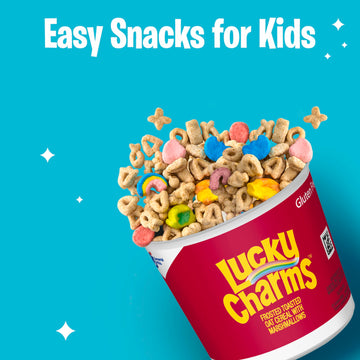 Lucky Charms Gluten Free Cereal With Marshmallows, Cereal Single Serve Bowl, 1 Oz (Pack Of 96)