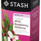 Stash Wild Raspberry Hibiscus Herbal Tea - Caffeine Free, Non-GMO, 20 Count (Pack of 6) - 120 Bags Total